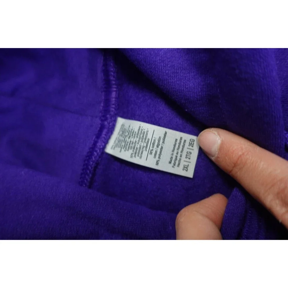 Kng Studios Bahala ka!‎ Men's Size 2XL Purple Pull Over Hoodie Sweatshirt